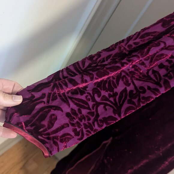 Unconventional Lace Goth Velvet Silk Chinese Dress Mandarin Cheongsam Vintage - Picture 10 of 12